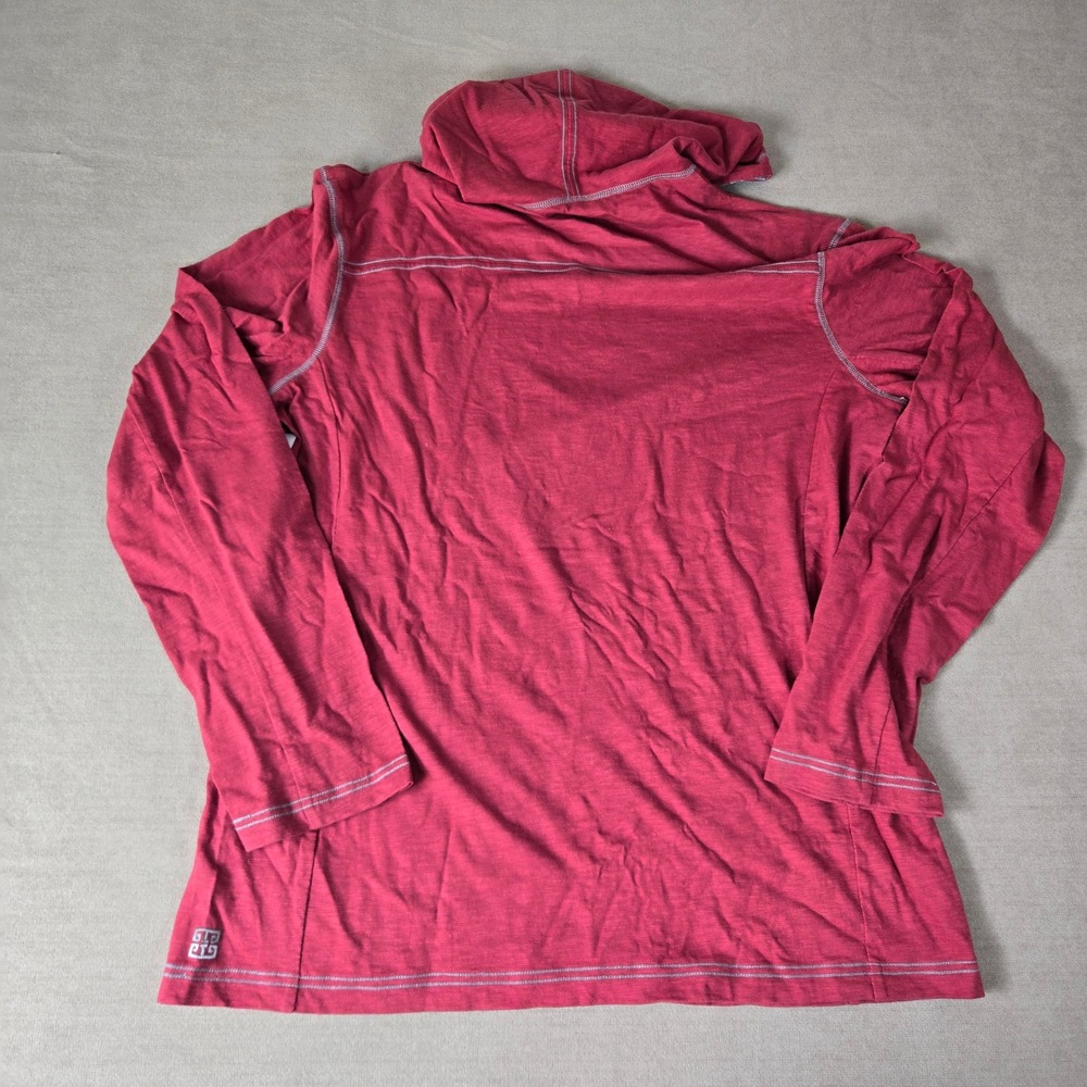 Ecoths Jameson Hoodie‎ Mens Red Long Sleeve T-shirt Lightweight Organic Sample